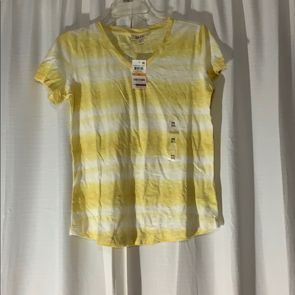 Style & Co Yellow Tee